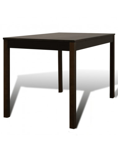 Set Tavolo da Pranzo con 4 Sedie Marrone