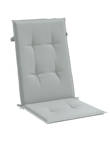 Cuscini Sedia Schiena Alta 2 Grigio Mélange 120x50x4 Tessuto