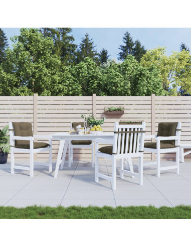 Cuscini Sedia Schiena Bassa 4 pz Tortora Mélange Tessuto