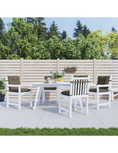 Cuscini Sedia Schiena Bassa 4 pz Tortora Mélange Tessuto