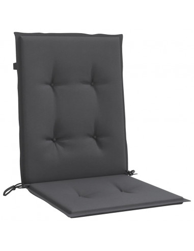 Cuscini Sedia Schiena Bassa 6 pz Antracite Mélange 100x50x4 cm