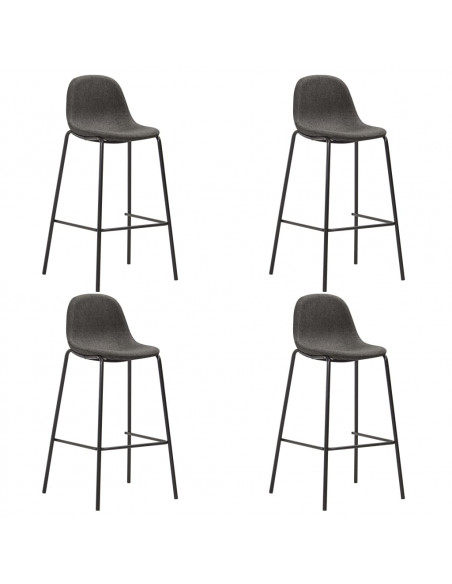 Set da Bar 5 pz in Tessuto Grigio Scuro