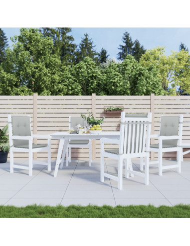 Cuscini Sedia Schiena Bassa 4 pz Grigio Mélange 100x50x4 cm