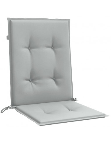 Cuscini Sedia Schiena Bassa 4 pz Grigio Mélange 100x50x4 cm