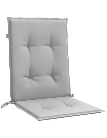Cuscini Sedia Schiena Bassa 4 pz Grigio Mélange 100x50x4 cm