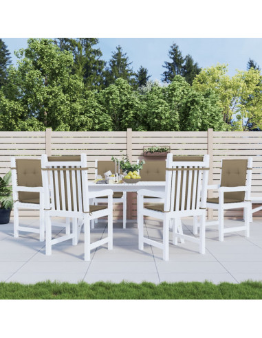 Cuscini Sedia Schiena Bassa 6 pz Tortora Mélange Tessuto