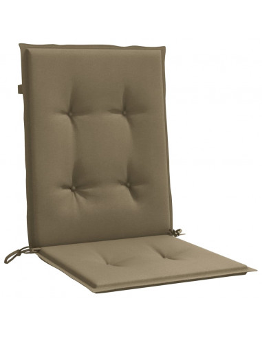 Cuscini Sedia Schiena Bassa 6 pz Tortora Mélange Tessuto