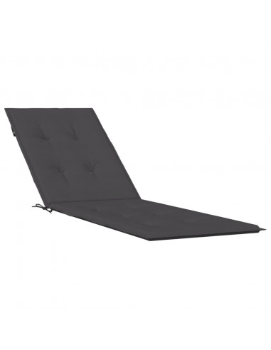 Cuscino per Sdraio Antracite Mélange (75+105)x50x3cm in Tessuto