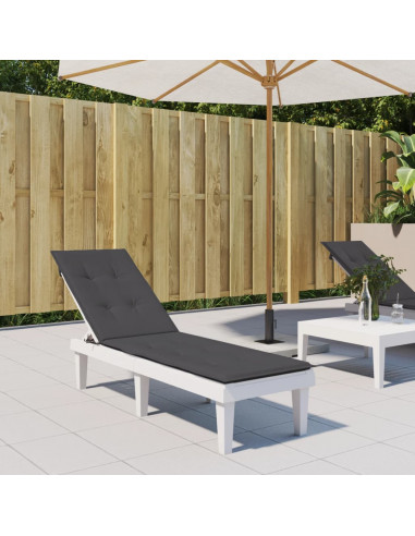 Cuscino per Sdraio Antracite Mélange (75+105)x50x3cm in Tessuto