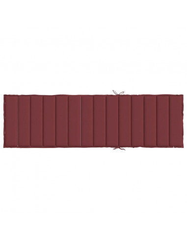 Cuscino per Lettino Prendisole Rosso Vino Mélange 200x70x4cm