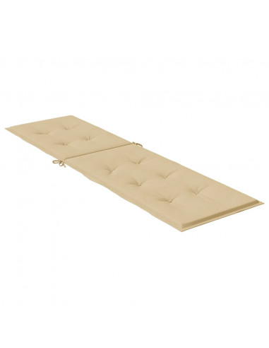 Cuscino per Sdraio Beige Mélange (75+105)x50x3 cm in Tessuto