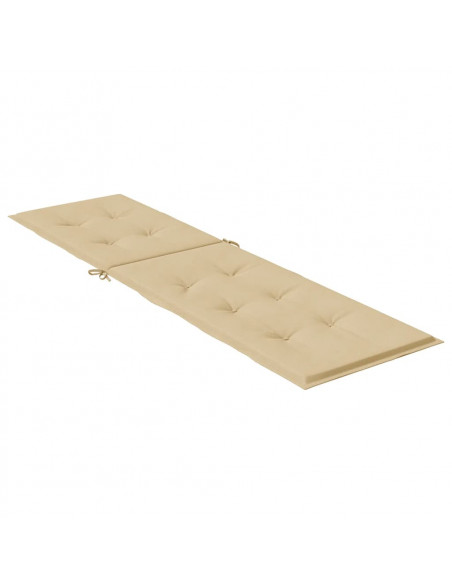 Cuscino per Sdraio Beige Mélange (75+105)x50x3 cm in Tessuto