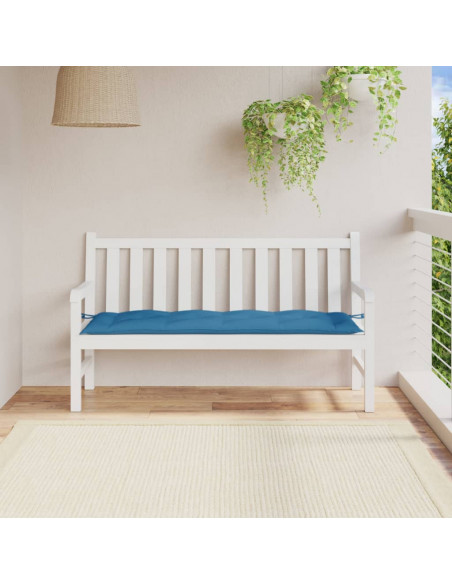 Cuscino Panca da Giardino Blu Mélange 150x50x7 cm in Tessuto