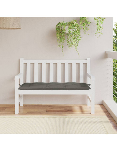 Cuscino Panca Giardino Grigio Scuro Mélange 120x50x7 cm Tessuto