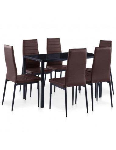Set da Pranzo 7 pz Marrone