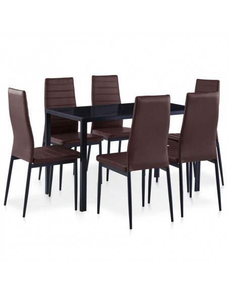 Set da Pranzo 7 pz Marrone
