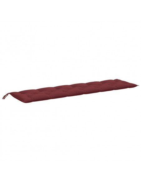 Cuscini Panca Giardino 2pz Rosso Vino Mélange 200x50x7 cm