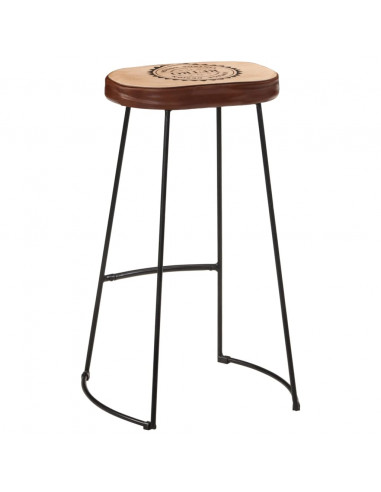 Set Bar 3pz Legno Massello Mango Grezzo e Metallo