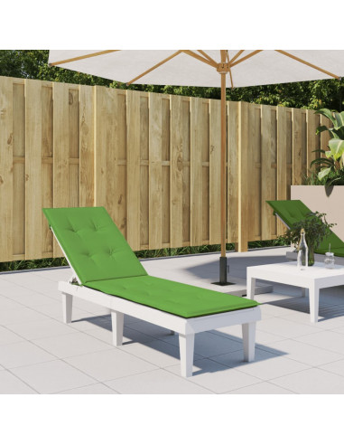 Cuscino per Sdraio Verde Mélange (75+105)x50x3 cm in Tessuto