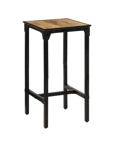 Set Bar 3pz Legno Massello Mango Grezzo e Metallo