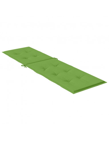 Cuscino per Sdraio Verde Mélange (75+105)x50x3 cm in Tessuto