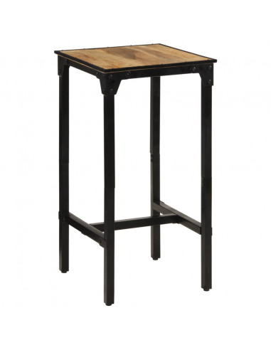 Set Bar 3pz Legno Massello Mango Grezzo e Metallo