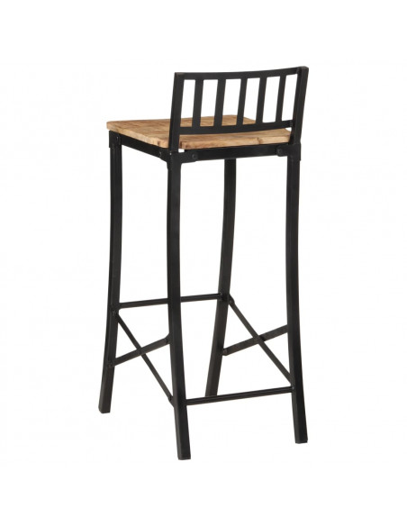 Set Bar 5pz Legno Massello Mango Grezzo e Metallo