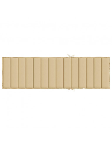Cuscino per Lettino Prendisole Beige Mélange 200x50x4cm Tessuto