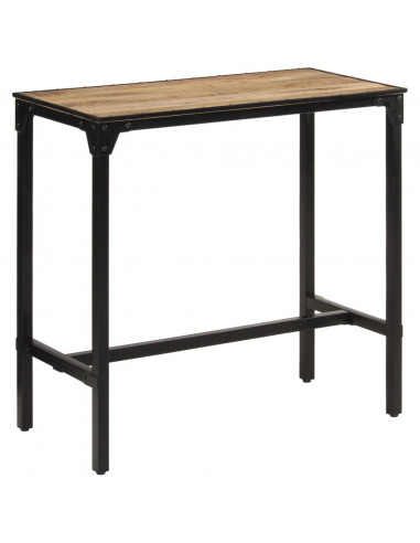 Set Bar 5pz Legno Massello Mango Grezzo e Metallo