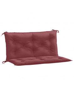 Cuscini Panca Giardino 2pz Rosso Vino Mélange 100x50x7cm 2