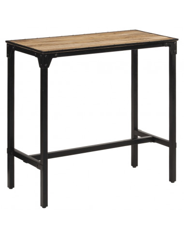 Set Bar 5pz Legno Massello Mango Grezzo e Metallo