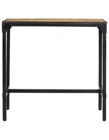 Set Bar 5pz Legno Massello Mango Grezzo e Metallo