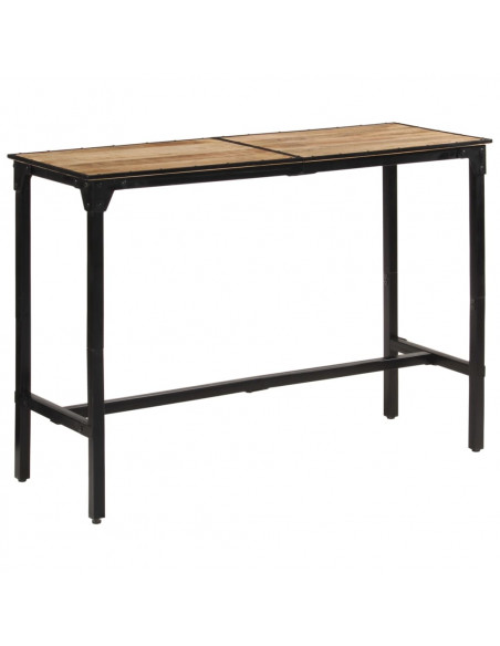 Set Bar 7pz Legno Massello Mango Grezzo e Metallo