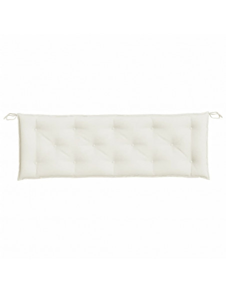 Cuscino per Panca da Giardino Crema Mélange 150x50x7 cm Tessuto