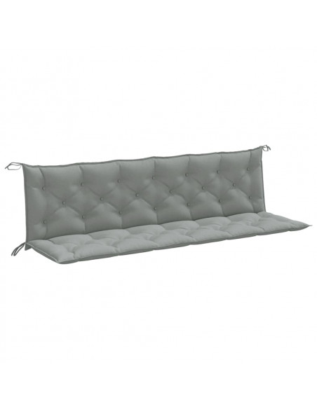 Cuscini Panca Giardino 2pz Grigio Chiaro Mélange 200x50x7 cm