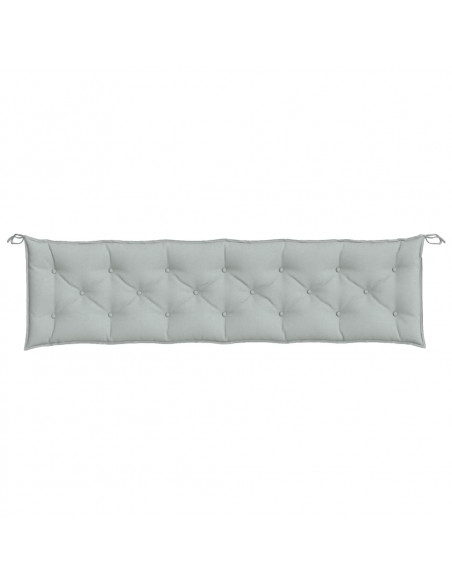 Cuscini Panca Giardino 2pz Grigio Chiaro Mélange 200x50x7 cm