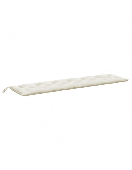 Cuscini Panca Giardino 2pz Crema Mélange 200x50x7 cm Tessuto