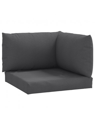 Cuscini per Pallet 3 pz Antracite Mélange in Tessuto