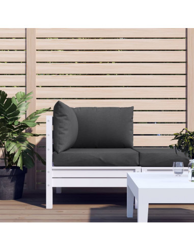 Cuscini per Pallet 3 pz Antracite Mélange in Tessuto