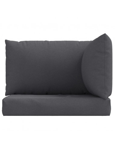 Cuscini per Pallet 3 pz Antracite Mélange in Tessuto
