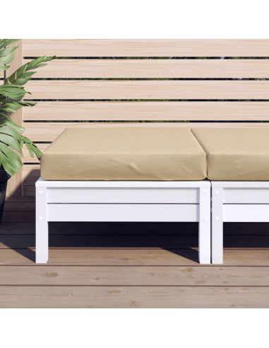 Cuscino per Pallet Beige Mélange 60x60x9,5 cm in Tessuto