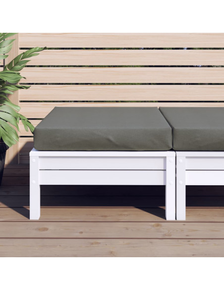 Cuscino per Pallet Grigio Scuro Mélange 60x60x9,5 cm in Tessuto