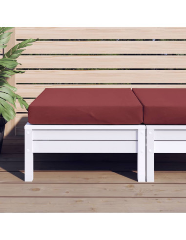 Cuscino per Pallet Rosso Vino Mélange 60x60x10 cm in Tessuto