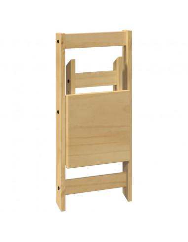 Set da Pranzo 5 pz Corona Pieghevole Marrone Cera in Pino