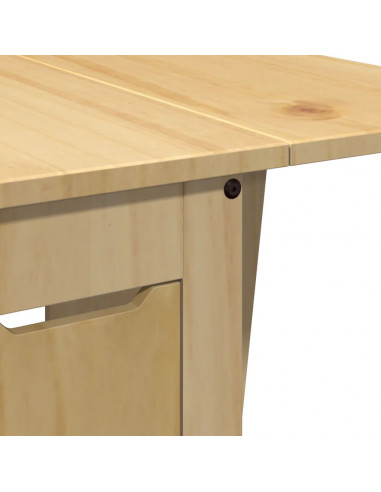 Set da Pranzo 5 pz Corona Pieghevole Marrone Cera in Pino