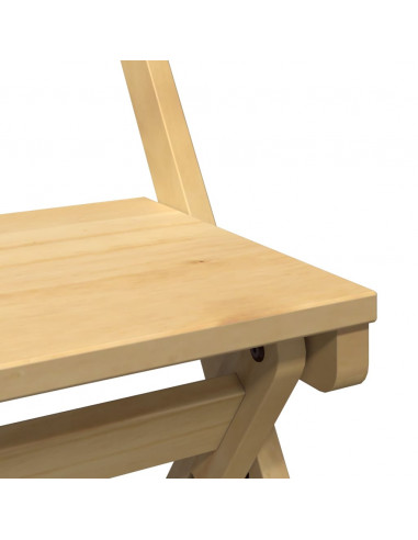 Set da Pranzo 5 pz Corona Pieghevole Marrone Cera in Pino