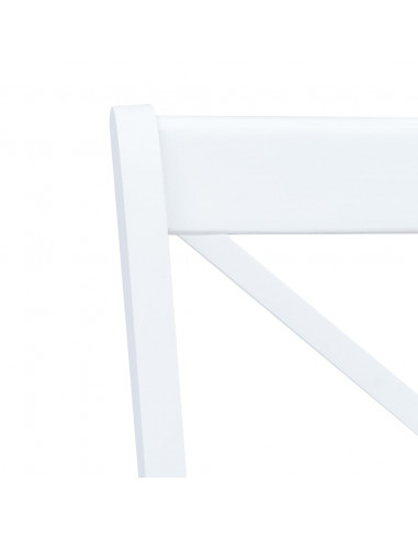 Set da Pranzo 5 pz in Legno Massello di Hevea Bianco e Marrone