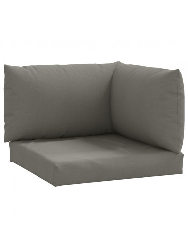 Cuscini per Pallet 3 pz Grigio Scuro Mélange in Tessuto