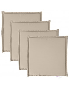Imbottitura per Seduta Giardino 4pz Tortora 45x45x2 cm Quadrato 2