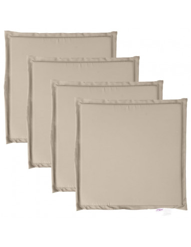 Imbottitura per Seduta Giardino 4pz Tortora 45x45x2 cm Quadrato